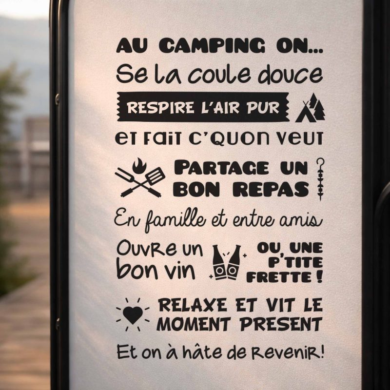 Au camping, on décroche