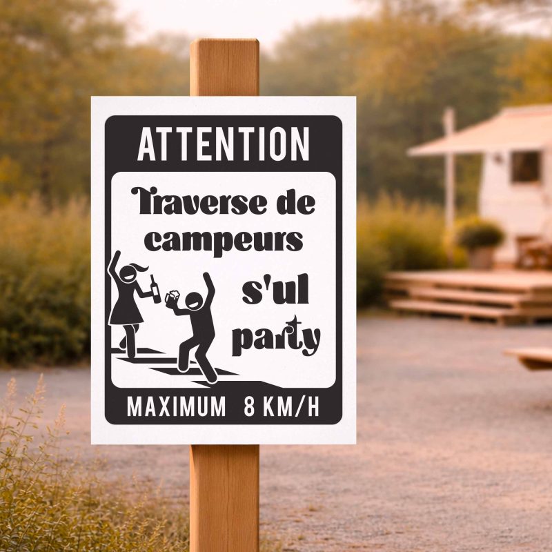 Traverse de campeurs sur le party